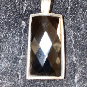 SILPADA BLACK-FACETED ONYX & STERLING PENDANT S1252